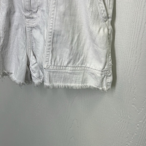 American Eagle - White Denim Coverall Button Down Short Sleeve Short Romper Med - Picture 8 of 14